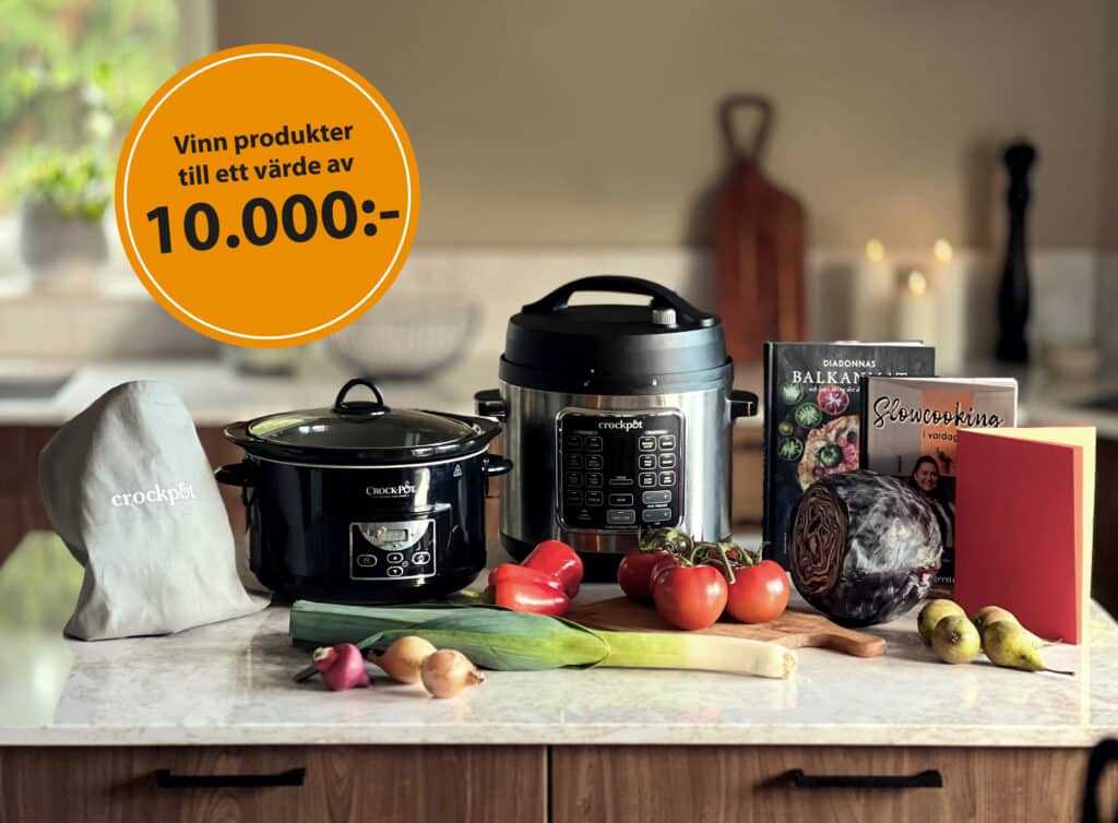Matlagningstävling med Crockpot och köksredskap, vinst värde 10 000 kr.